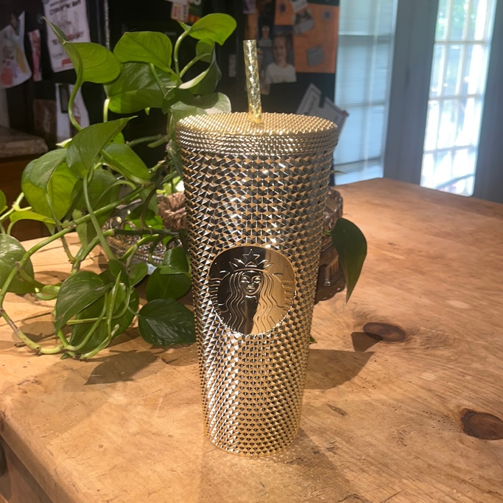 Very rare metallic gold studded Starbucks cup